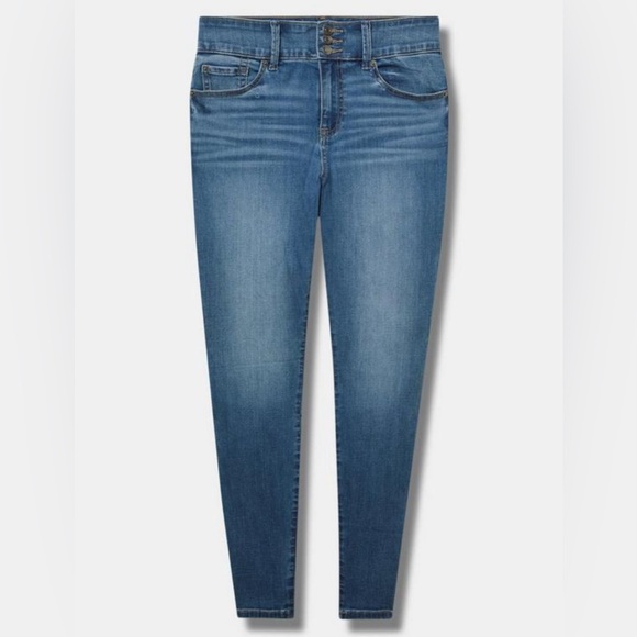 Torrid Classic Blue Skinny Jegging Jeans size 18S - Picture 5 of 5